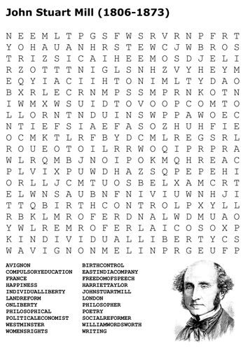 John Stuart Mill Word Search