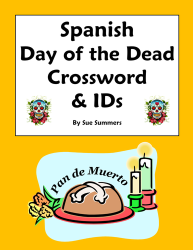 Spanish Day of the Dead Crossword Puzzle and Vocabulary