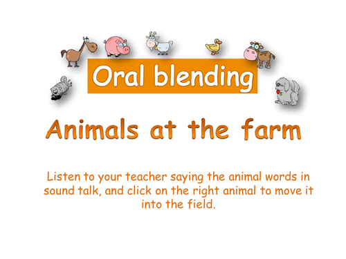 Phase 2 Letters and Sounds phonic resources for oral blending