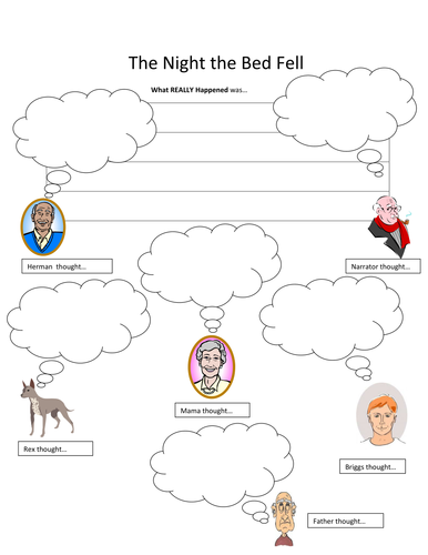 The Night the Bed Fell by James Thurber Short Story Support Material.