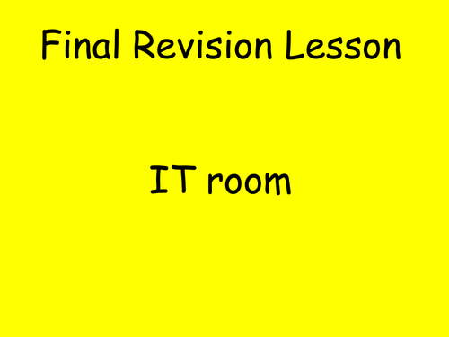 GCSE and KS3 Chemistry and Biology Revsion - Computer Lesson