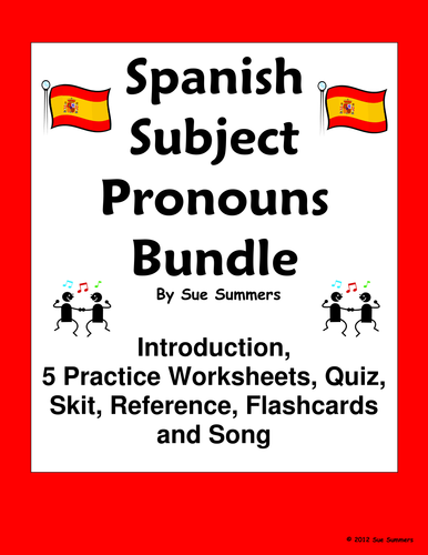 Spanish Subject Pronouns Bundle - Practice, Quiz, Skit, Intro and More