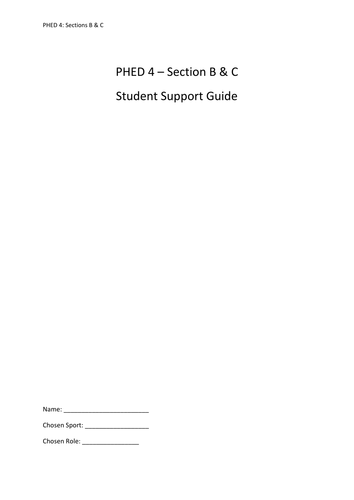 PHED 4 Written Coursework Support Guide
