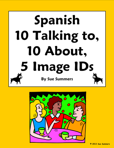 Spanish Subject Pronouns - Talking To & Talking About, Image IDs