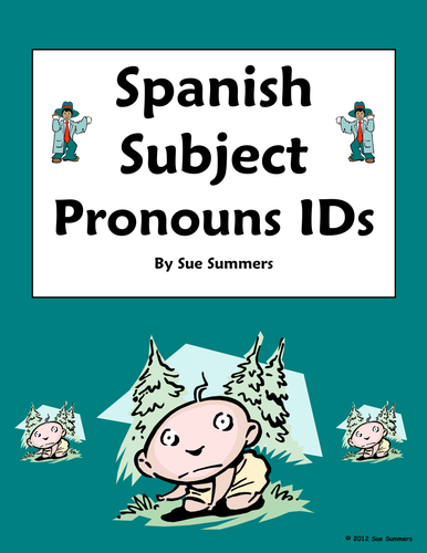 Spanish Subject Pronoun Picture IDs Worksheet