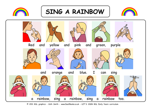 I Can Sign a Rainbow with BSL (British Sign Language) Signs
