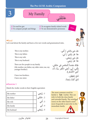 My Family - Arabic Lesson