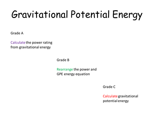 Gravitational potential energy