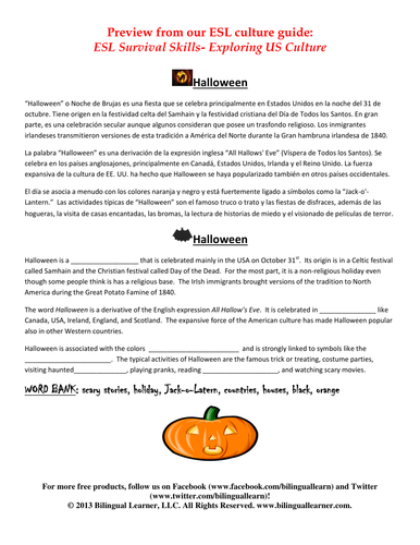 ESL Halloween Reading Passage