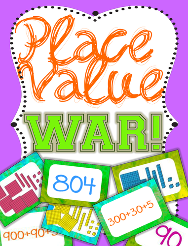 Place Value War - Comparing Base 10, Standard Form & Expanded Form - 3 digit numbers - 2.NBT.A.3