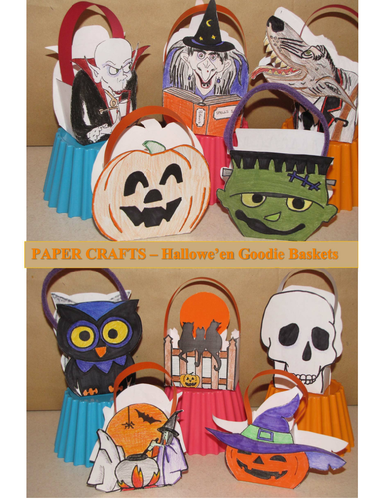 Hallowe'en Crafts - 10 Goodie Boxes (plus 6 cards)
