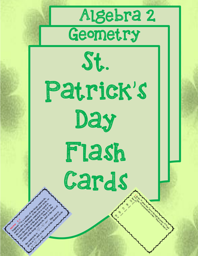 St. Patrick's Day Math Flash Cards