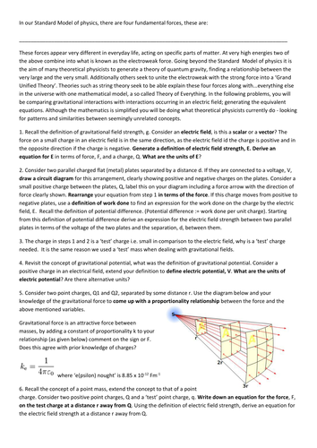 Structured derivation of electric field equations