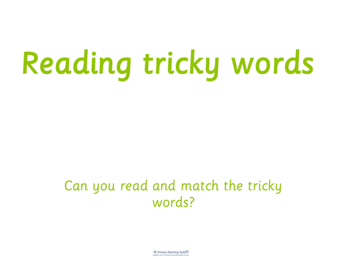 Letters and Sounds Phase 4: High Frequency and decodable words