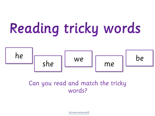 Letters and Sounds Phase 3: Reading and writing tricky and decodable words