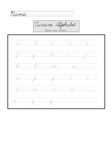 Cursive Handwriting - Full set  & extras - Scheme 