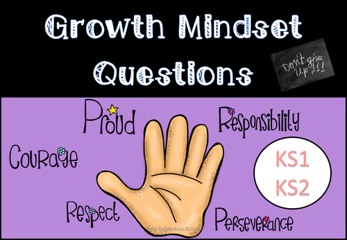 Growth Mindset Question Cards and InfoGraphic