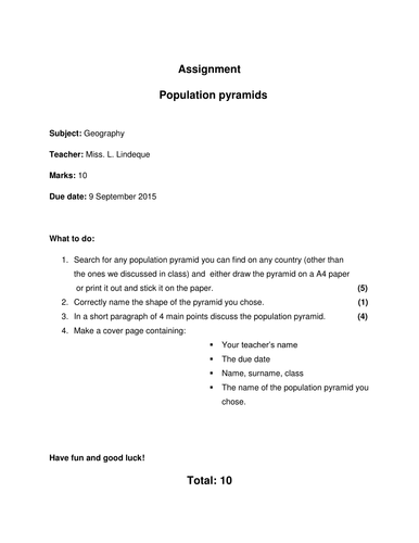 Population pyramids | Teaching Resources