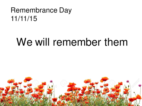 Remembrance Day 2 minute presentation