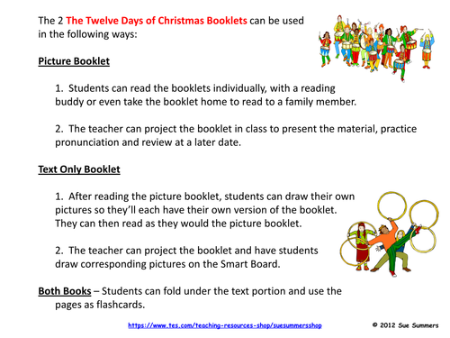 The Twelve Days of Christmas 2 Booklets - ENGLISH