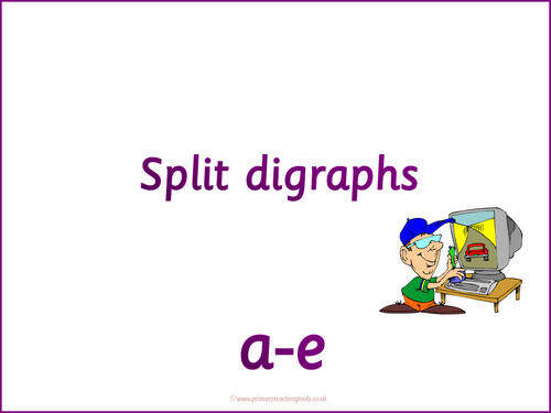 Letters and Sounds Phase 5 Phonic pack: Split digraphs set of Powerpoints
