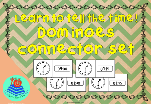 Time - tell the time dominoes - connector set