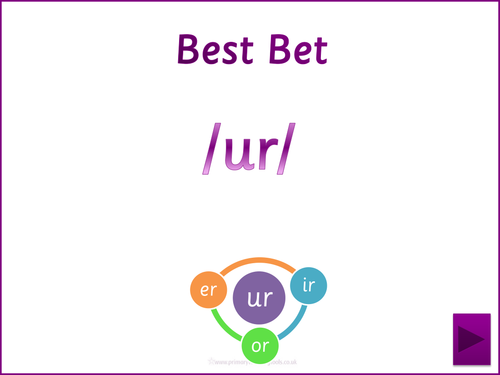 Letters and Sounds Phase 5 Phonic pack: Alternative spellings of short /ur/, /ow/, /oi/ and /ear/