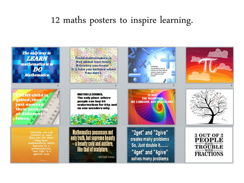 12 maths posters to inspire learning