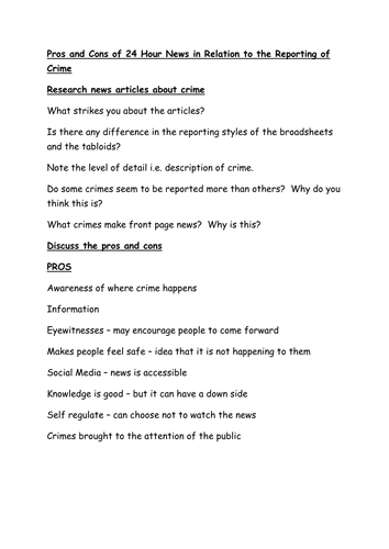 The Pros and Cons of Crime Reporting