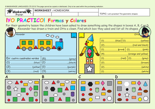 SPANISH-AT-SCHOOL-Y5-Y6-The geometric shapes/ The colours