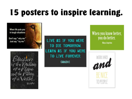 15 posters to inspire learning