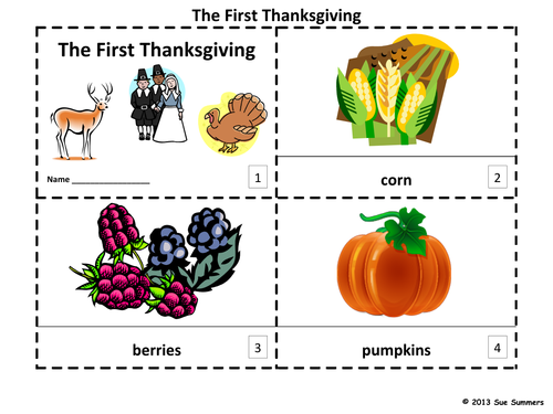 Thanksgiving Emergent Reader Booklets - The First Thanksgiving