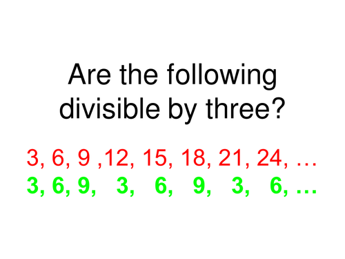 Division by three yes no game powerpoint