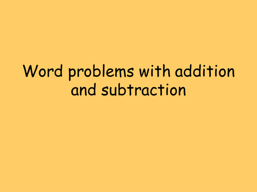 Addition and subtraction powerpoint 