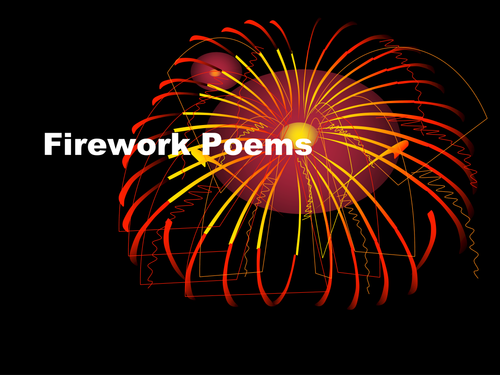 Fireworks Poetry Powerpoint 