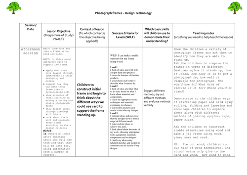 Design Tech Unit for Year 3 