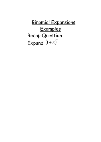 Factor, Remainder Theorem and Binomial Selection