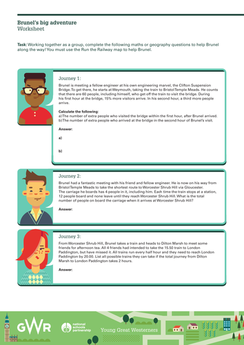 Run The Railway - Mathematical logic and reasoning worksheet