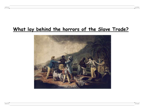 Slave Trade Scheme of Work 