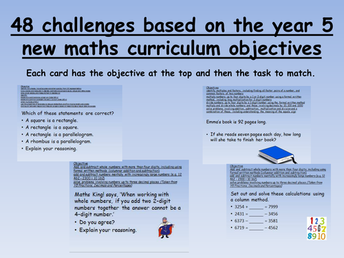 48 challenging year 5 maths problems - new curriculum