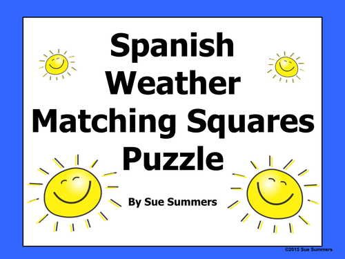 Spanish Weather Matching Squares Puzzle