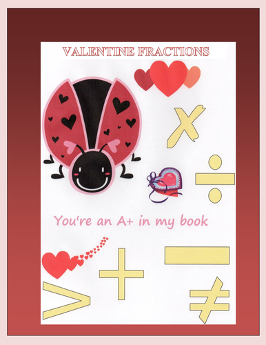 Valentine's Day Fraction Word Problems