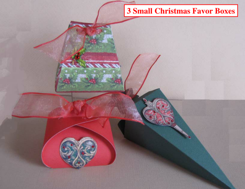 Christmas Crafts - 3 Small Favor Boxes