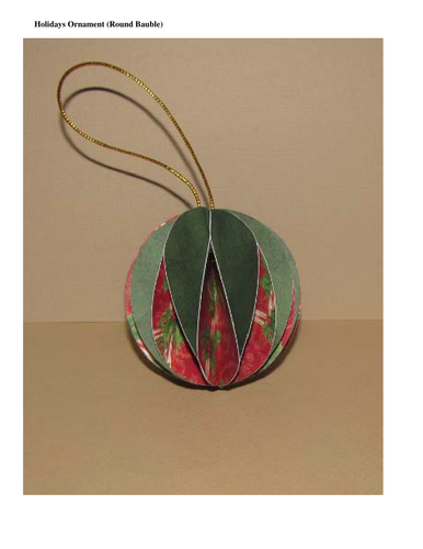 Christmas Crafts - Ornament (Round Bauble for the Holidays)