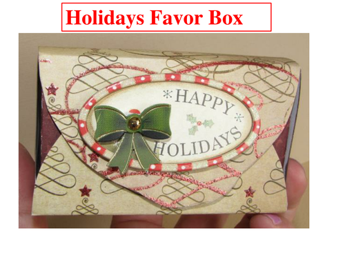 Christmas Crafts - Christmas Holidays Favor Box (Small Gift Box)