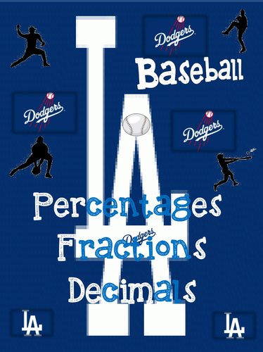 LA Dodgers Baseball-Fractions, Decimals, and Percents