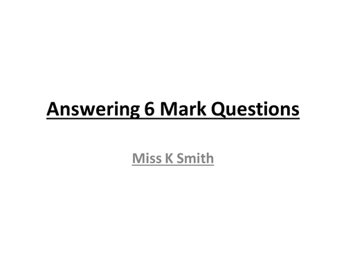 P2 6 Mark Questions BUSK