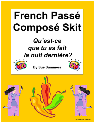 French Passé Composé Skit - Qu'est-ce que tu as fait la nuit dernière?