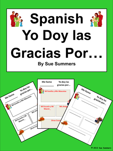 Spanish Thanksgiving / Accion de Gracias - Doy las Gracias Por...