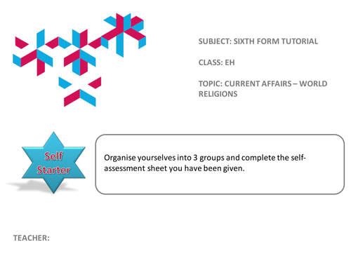 Intro to World Religions - student knowledge assessor 